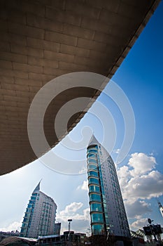 LISBON, PORTUGAL - Buildings constructed for the International Exhibition of Lisbon, 1998