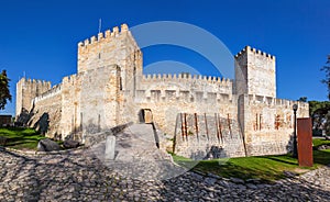 Lisbon, Portugal - Castelo de Sao Jorge aka Saint George Castle. Entrance of the Castelejo