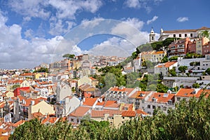 Lisbon Portugal, city skyline at Lisbon Baixa district