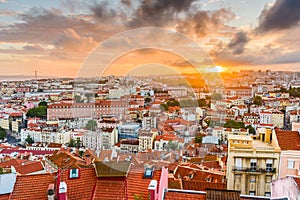 Lisbon, Portugal City Skyline