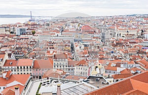 Lisbon, Portugal cityscape Tejo river photo
