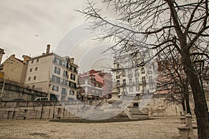 Lisbon, Portugal, Europe - traditional architecture, cloudy weather. photo