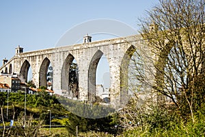 Lisbon, Portugal: general view of the ÃÂguas Livres (free waters) Aqueduct photo
