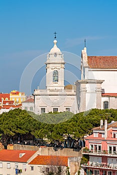 Lisbon, Portugal. Graca Church and Convent and Sophia de Mello Breyner Andresen Viewpoint photo