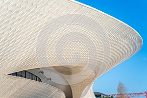 Lisbon, Portugal - 12/28/18: Maat entrance, Museum of Art, Architecture and Technology