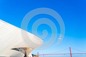 Lisbon, Portugal - 12/28/18: Maat entrance, Museum of Art, Architecture and Technology