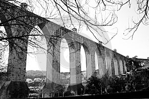 Lisbon, Portugal:the old ÃÂguas Livres (free waters) aquaduct photo