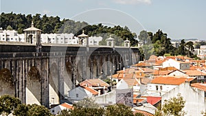 Lisbon, Portugal: partial view of the ÃÂguas Livres (free waters) Aqueduct