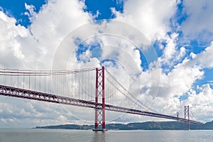 Lisbon, Portugal. Ponte 25 de Abril Suspension Bridge over the Tagus or Tejo photo