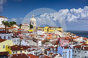 Lisbon, Portugal Skyline at Alfama