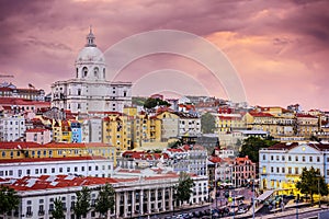 Lisbon, Portugal Skyline at Alfama