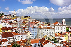 Lisbon, Portugal Skyline at Alfama