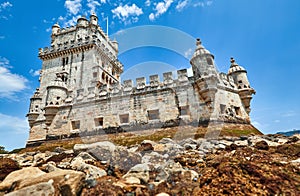 Lisbon, Portugal. Tower Belem at coast