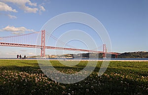 Lisbon Red Bridge Waterfront, Running on Seafront, Physical Activity