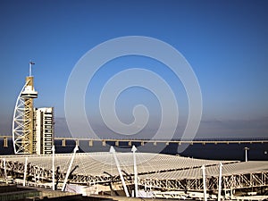 Lisbon's highest building and bridge