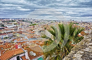 Lisbon from Saint George castle gardens, Portugal