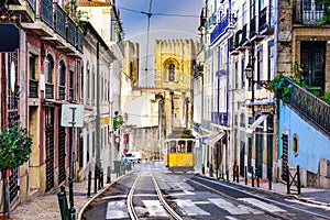 Lisbon Tram and Cityscape