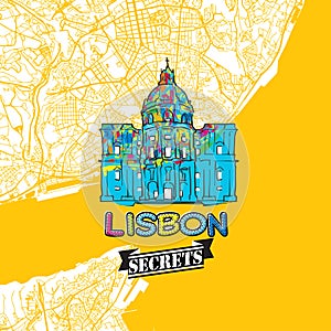 Lisbon Travel Secrets Art Map