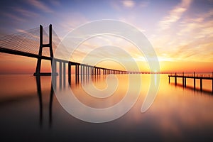 Lisbon, Vasco da Gama bridge, Portugal photo