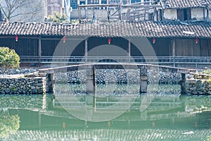 Lishui ancient street and stone bridge