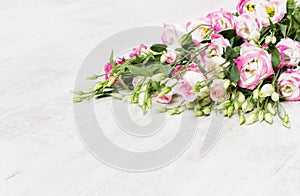 Lisianthuses flower bouquet photo