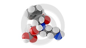 lisinopril molecule, angiotensin-converting enzyme (ace) inhibitors molecular structure, isolated 3d model van der Waals