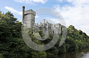 Lismore Castle viewed from Blackwater river, Co Waterford, Munster Province, Ireland