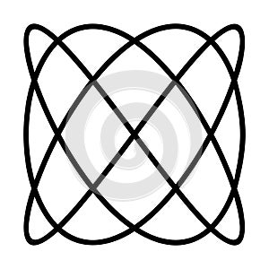 Three by four Lissajous figure