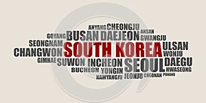 List of cities and towns of South Korea. photo