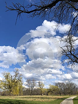 Deep Blue Sky with Various White Clouds 6 photo