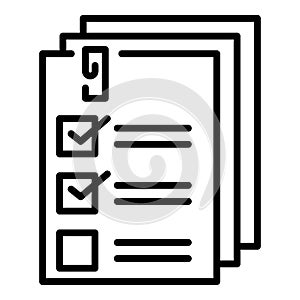 List forms icon, outline style