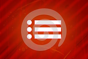 List icon isolated on abstract red gradient magnificence background