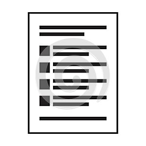 List icon vector for business file data and documentation report