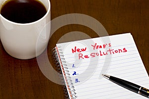 List of New year resolution conceptual photo