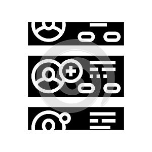 list of prospective friends glyph icon vector illustration