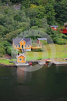 Lista peninsula rural landscape in Norway photo