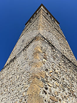 Listed bell tower of the church of Saint-Etienne
