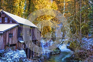 Cedar Creek Grist Mill in Winter photo