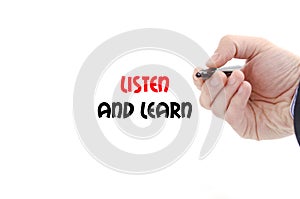 Listen and learn text concept