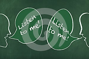 Listen to me / Discussion Communication Problem photo