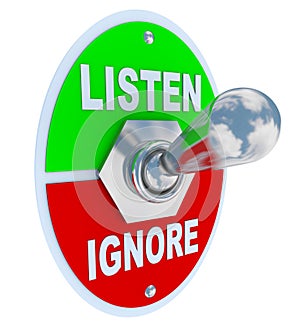 Listen Vs. Ignore - Toggle Switch