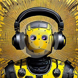 Listenbot - Robot with big music headphones