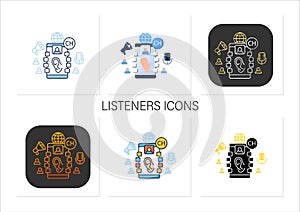 Listeners icons set