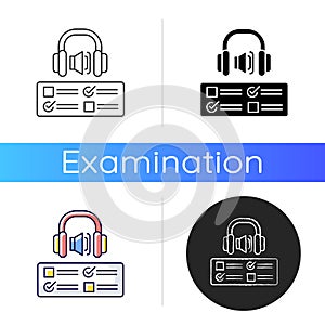 Listening examination icon