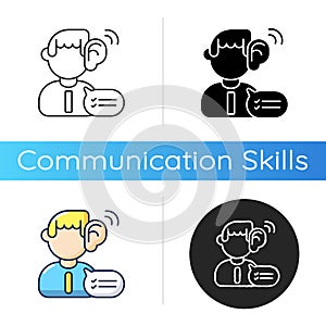 Listening skills icon