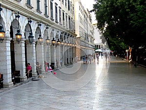 Liston square on Corfu