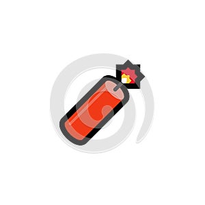 Lit Dynamite Stick Icon, Explosive Design