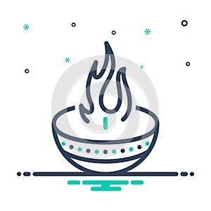 Mix icon for Lit, burning and danger