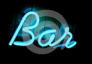 Lit Neon Bar Sign