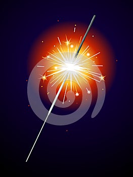 Lit sparkler